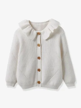 Cardigan bébé coton bio et laine CYRILLUS écru - Cyrillus
